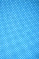 Ткань (хлопок 100%) на клеевой основе, цвет - белый горошек на ярко-голубом 
