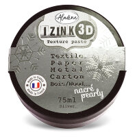 Текстурная паста Aladine IZINK 3D, цвет - "серебро"  (металлик)