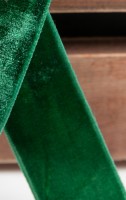  Лента бархатная, цвет - зеленый, 2,5 см, 1 м.                   