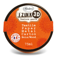 Текстурная паста Aladine IZINK 3D, цвет - "шафран" (оранжевый)