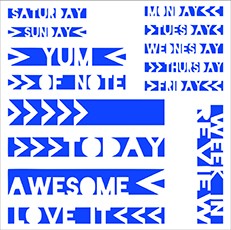 трафарет - маска №1  "Указатели", 15 х 15 см.