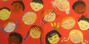 салфетка для декупажа, трехслойная, бумажная, 33 х 33 см., 1/2