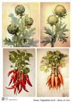Декупажная карта Base Of Art "Vegetables set" №8, А4      