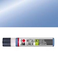  Контур Marabu-Liner Metallic, цвет - синий металлик, 25 мл.  