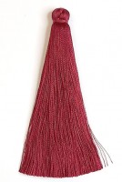Кисточка декоративная шелковая, высота - 15 см., цвет - бордовый