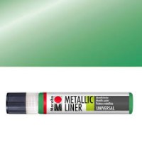  Контур Marabu-Liner Metallic, цвет - светло-зеленый металлик, 25 мл. 