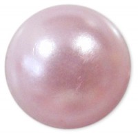 Половинки жемчужин пластиковые, D - 6 мм., цвет - светло-розовый  \ Акция 