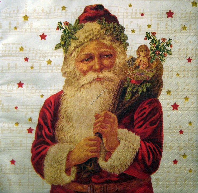 салфетка для декупажа, трехслойная, бумажная, 33х33 см., 1/4