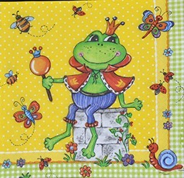 салфетка для декупажа, трехслойная, бумажная, 33х33 см., 1/4