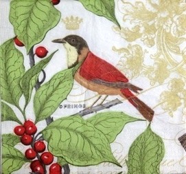 салфетка для декупажа, трехслойная, бумажная, 25 х 25 см., 1/4 