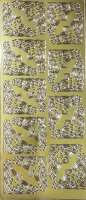 Объемные наклейки "Цветочные уголки", цвет - золото (Нидерланды), 18 шт. 
