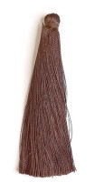 Кисточка декоративная шелковая, высота - 15 см., цвет - темно-коричневый