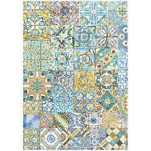 Рисовая бумага Stamperia, "BLUE DREAM TILES", А4 