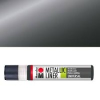  Контур Marabu-Liner Metallic, цвет - графит металлик, 25 мл.  
