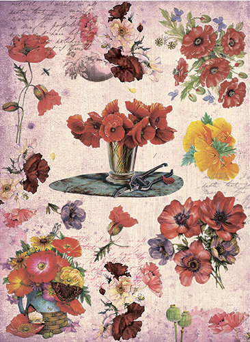 Рисовая бумага CraftPremier. Плотность - 20 гр/кв.м. Размер 21 х 30 см.   