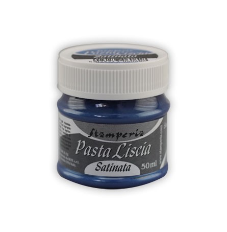 Паста Stamperia рельефная тонкая Liscia Satinata, цвет - "Морской синий"