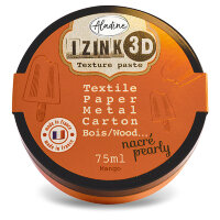 Текстурная паста Aladine IZINK 3D, цвет - "манго" (оранжевый металлик)  