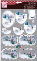 3-D карта для декупажа и скрапбукинга "Зимняя прогулка" 