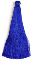 Кисточка декоративная шелковая, высота - 15 см., цвет - синий
