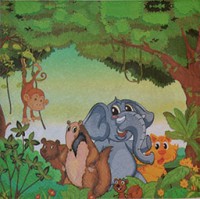 салфетка для декупажа, трехслойная, бумажная, 33х33 см., 1/4  