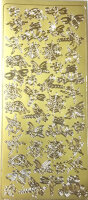 Объемные наклейки "Стрекозы и жучки", цвет - золото (Нидерланды)  