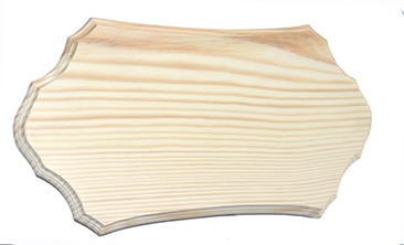 Панно резное прямоугольное из массива сосны с фаской, 30 х 15 см. 