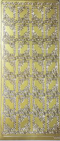 Объемные наклейки "Тонкие резные уголки", цвет - золото (Нидерланды)  