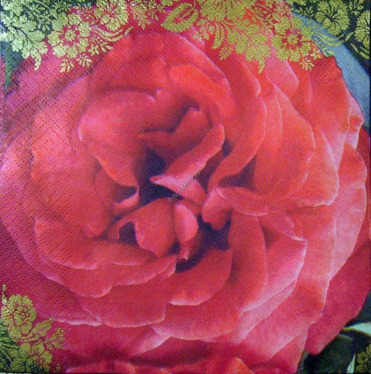 салфетка для декупажа, трехслойная, бумажная, 33х33 см., 1/4