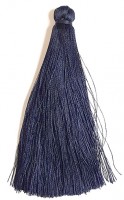 Кисточка декоративная шелковая, высота - 15 см., цвет - темно-синий