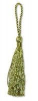 Кисточка декоративная, высота - 8 см., цвет - хаки