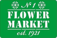 Трафарет на клеевой основе многоразовый "Flower market", 14 х 20 см.                       
