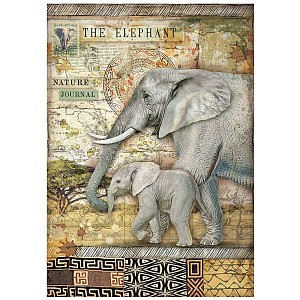 Рисовая бумага Stamperia, "SAVANA THE ELEPHANT"     