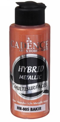 Краска  акриловая многоповерхностная гибридная  Cadence, 70 мл.,  цвет -  медь (металлик)  