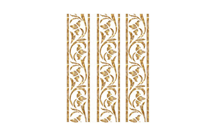 Трансфер универсальный золотой с глиттером рельефный Cadence "Кельтский орнамент" 