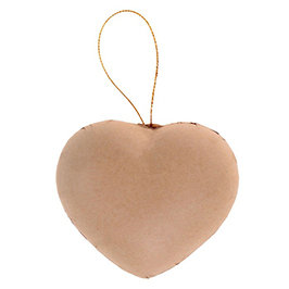 Фигурка из папье-маше, "Сердце",  высота - 9,5 см.   