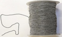 Цепочка шариками (шариковая цепочка), 1 м.  0,8 мм., цвет - серебро