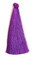 Кисточка декоративная шелковая, высота - 15 см., цвет - фиолетовый