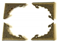 Набор накладных угловых элементов  "Вязь", цвет - бронза антик 