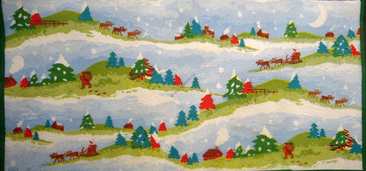 салфетка для декупажа, трехслойная, бумажная, 33х33 см., 1/2