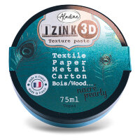 Текстурная паста Aladine IZINK 3D, цвет - "топаз" (бирюзовый металлик)