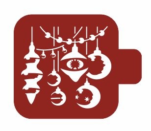 Трафарет - модуль Event Design, серия "Новый год", 9 х 9 см.