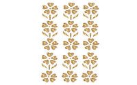 Трансфер универсальный золотой  с глиттером рельефный Cadence "Декоративные цветы"   
