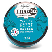 Текстурная паста Aladine IZINK 3D, цвет - "бирюзовый"    