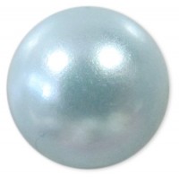 Половинки жемчужин пластиковые, D - 8 мм., цвет - светло-голубой \ Акция 