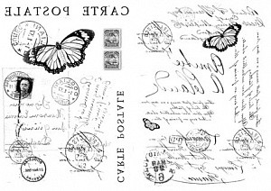 Переводное изображение Stamperia   "Почтовая карта", 2 листа с разными