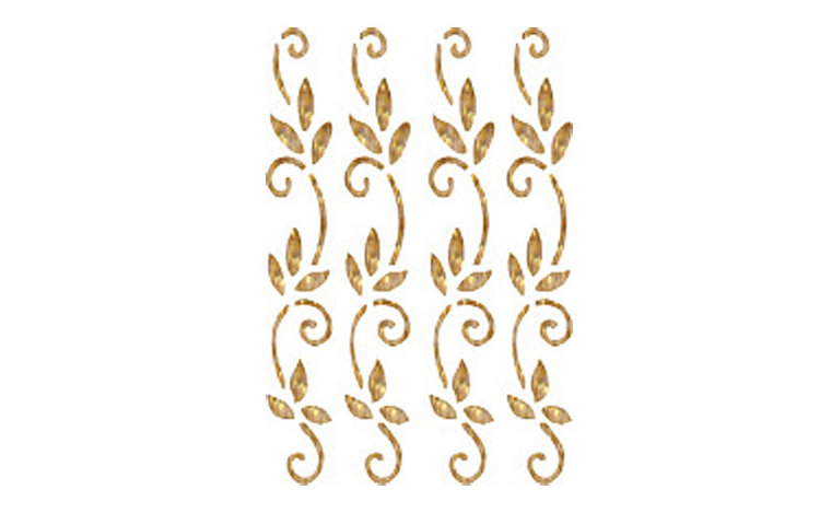Трансфер универсальный золотой  с глиттером рельефный Cadence "Декоративные элементы" 