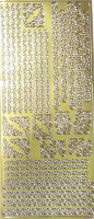 Объемные наклейки "Наборы мелких уголков и бордюров", цвет - золото (Нидерланды)   