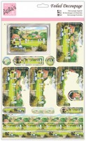 3-D карта для декупажа и скрапбукинга "Крикет на траве" 