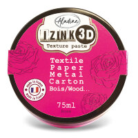 ! Текстурная паста Aladine IZINK 3D, цвет - "роза"  (розовый)  