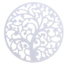 Металлический декоративный элемент "Дерево" , цвет - серебро